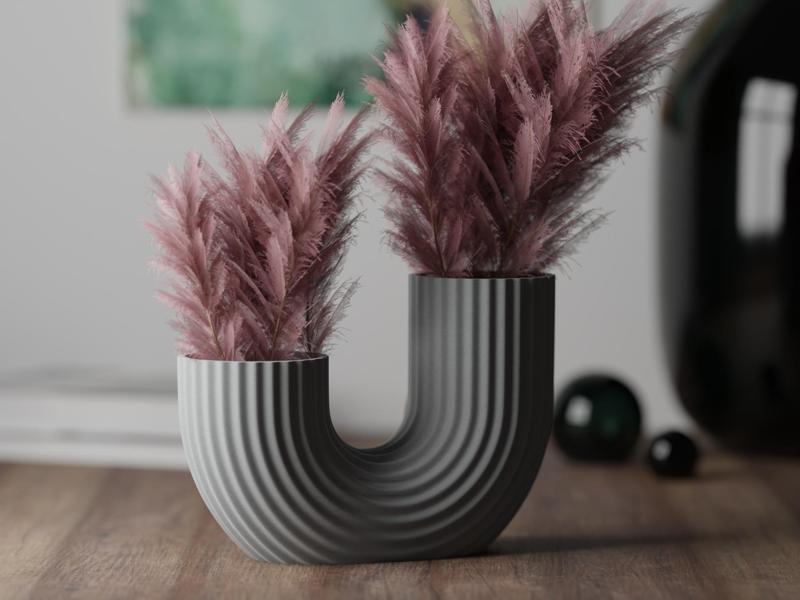 Modern minimalistic Vase U shaped