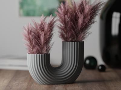 Modern minimalistic Vase U shaped