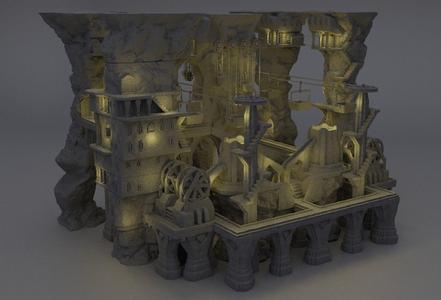 Modular Dwarf Mine Tabletop Terrain 28 MM