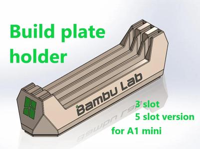 Build Plate Holder 3x, 5x, for A1 mini