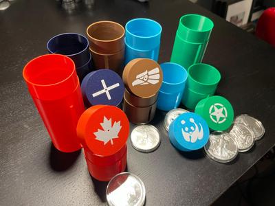 Two-color Silver Eagle, Britannia, Libertad, Panda, Maple Leaf Air-Tite Coin Tubes