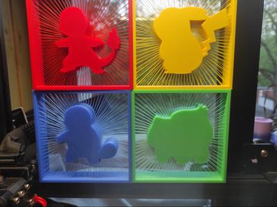 Suspended Pokemon starters Kanto region desk decor