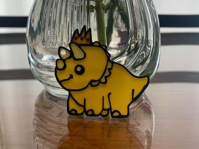 Cute Triceratops key Chain