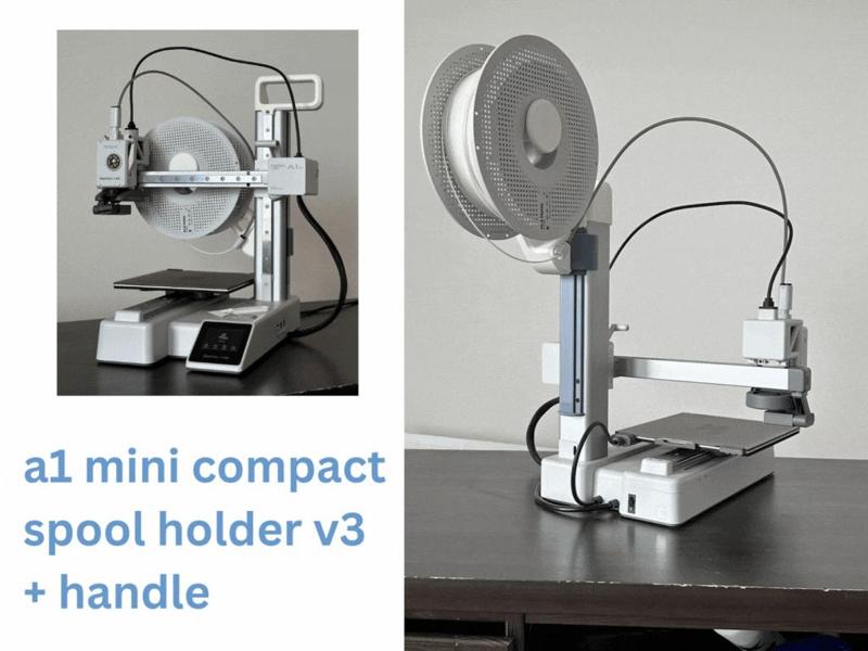 A1 Mini Compact Spool Holder v3 + Handle