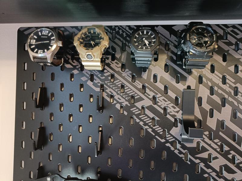 IKEA Skadis watch holder for G-Shock, Rolex and so on