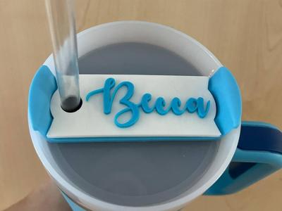 Becca - Stanley 40 oz lid topper/name plate