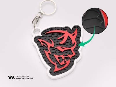 Dodge Demon Keychain