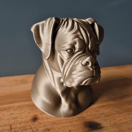 Boxer Bust – Realistic Dog Sculpture