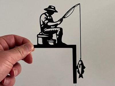 Fisherman decor for switch or door corner