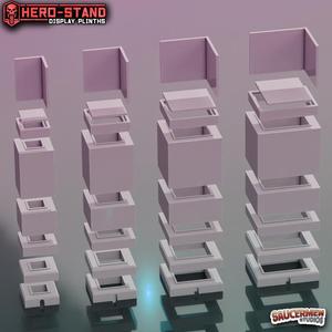 Hero-Stand Display Plinths - Blank Display Plinths (Square)