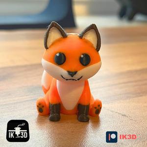 Cute Fox Figurine No Supports Color Files