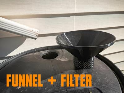 Rain Barrel Funnel w/ Built in Drain Filter