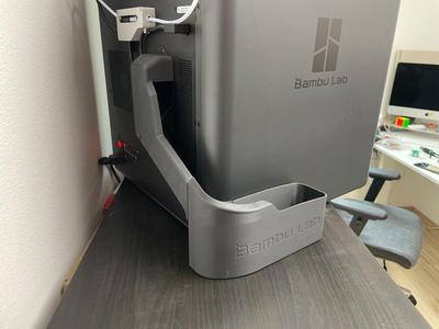 Side poop slide with bin