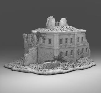 Destroyed administrative building