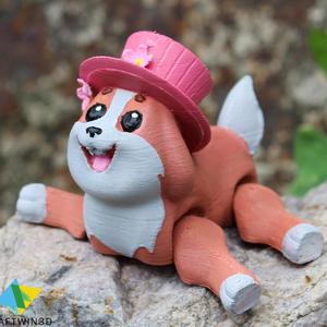 Happy hat dog