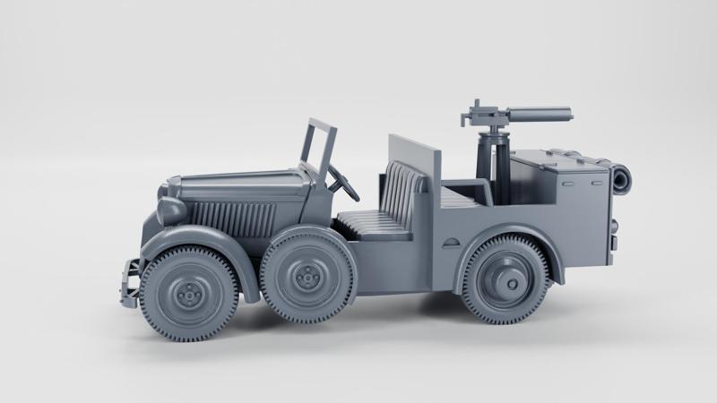 PzInz 302 - Fiat 508-518 with machine gun (Poland, WW2)