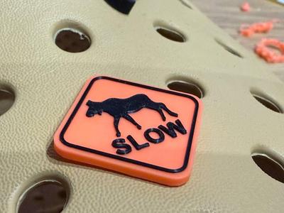 SLOW MOOSE Crocs Charm Funny 3D Printable Shoe Pin