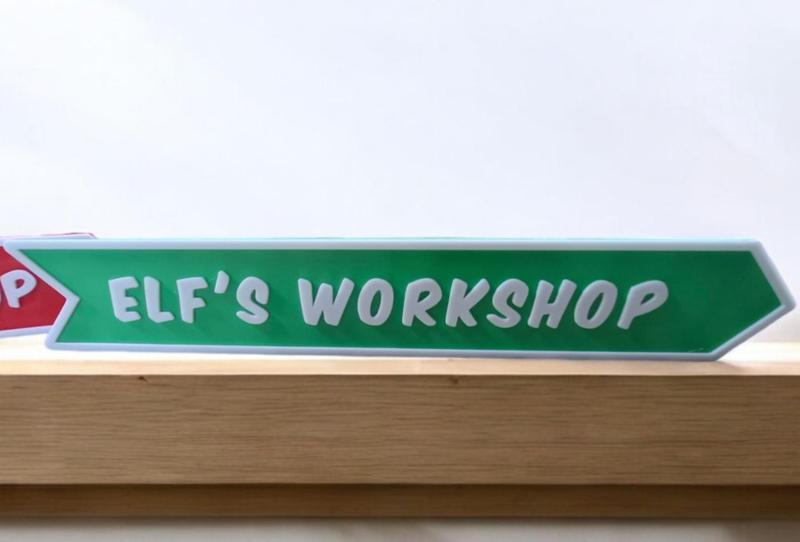Elf's Workshop signs