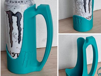 Monster can holder with logos (like the temu one)