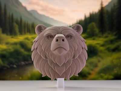 Bear – Mountain Spirit – Stylized Wall Art