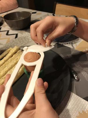 open boiled egg