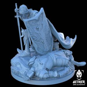 Selene Ironclad - Mourning Fallen Comrade (Pose B)