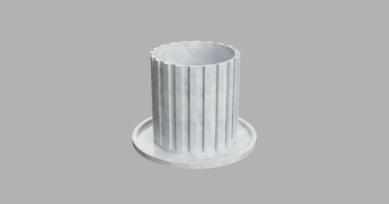 Modern Pot & Saucer 