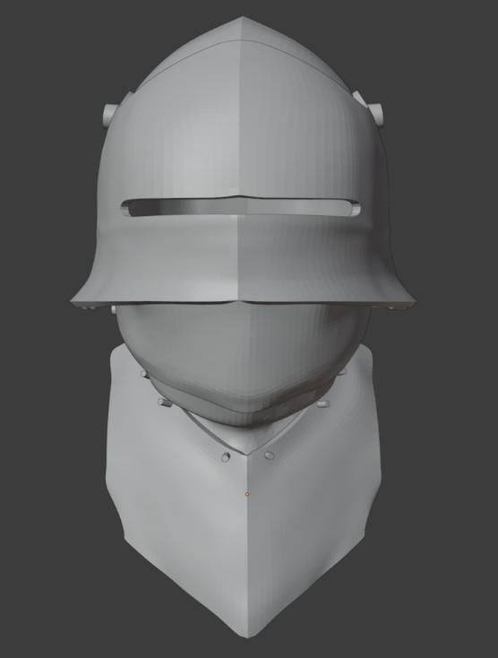 German Sallet Helmet with Bevor