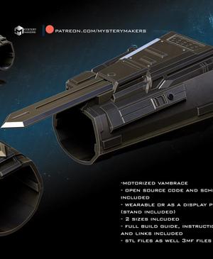 Motorized mandalorian right Vambrace by MysteryMakers