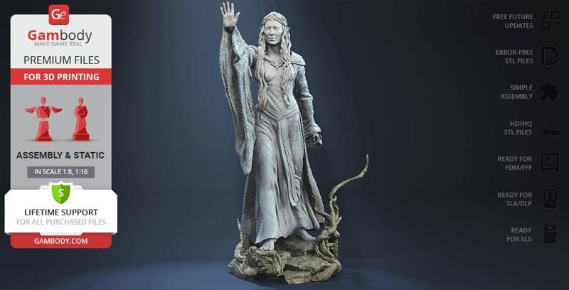 Galadriel STL files for 3D Printing | Assembly Model