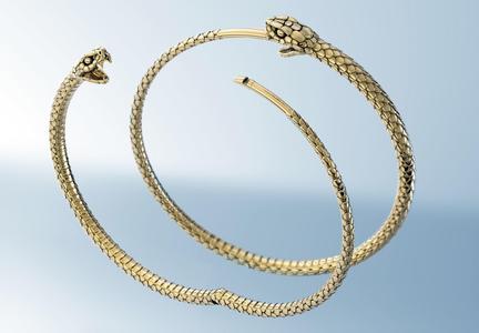 Earrings Snake Ouroboros