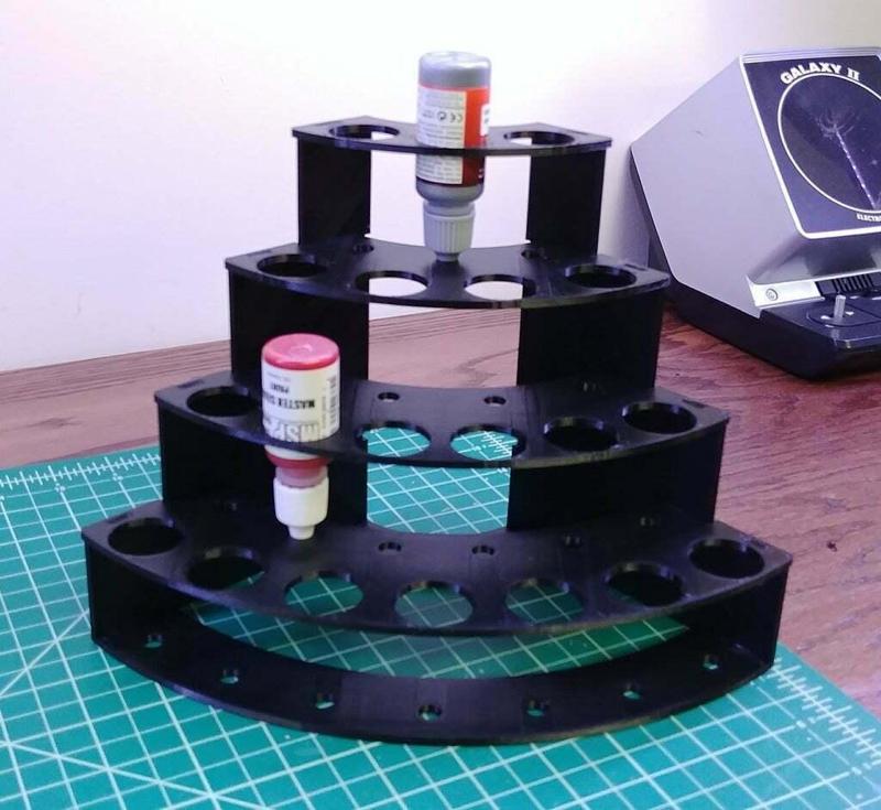 Modular Hobby Paint Rack - Outside Corner