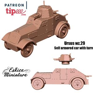 Polish Armoured car Ursus WZ29 - 28mm