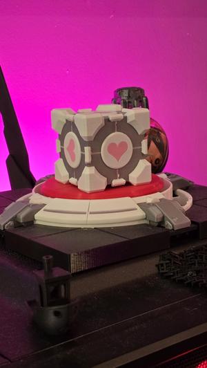 Portal Weighted Companion Cube with Color