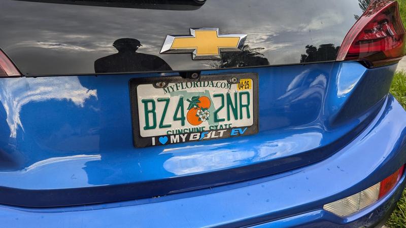 I Love My Bolt EV License Plate Frame