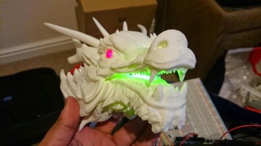 Dragon Head - With Glowing eyes and mouth