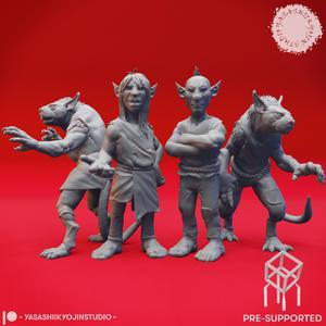 Deep Gnome Twins - Topsy and Turvy -Tabletop Miniatures (Pre-Supported)