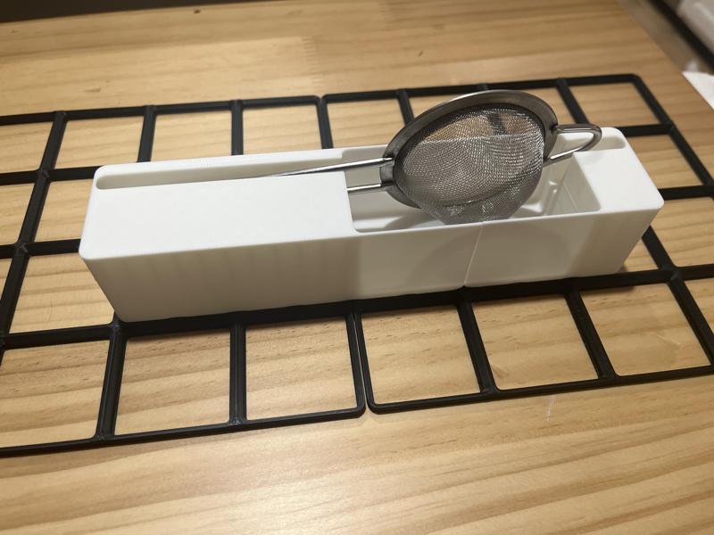 Gridfinity Fine Mesh Strainer Bin