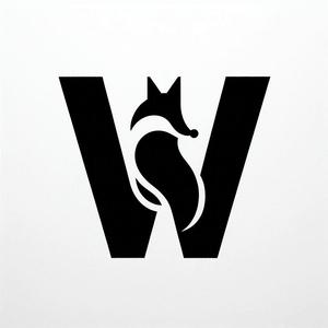 Fox alphabet: Letter W (version 3)
