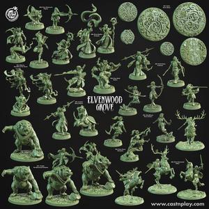 Elvenwood Grove (Set) (Pre-Supported) - Elf DnD | Cast n Play