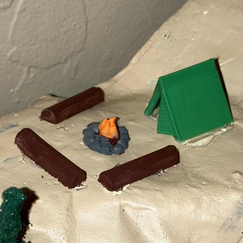 N Scale Camping Scene