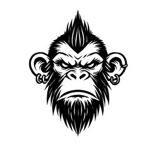 Leather Stamp 85mm Heavy Metal Monkey