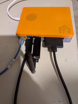 Raspberry Pi-5 SSD Case remixed for Armor Lite V5 Heatsink/Fan
