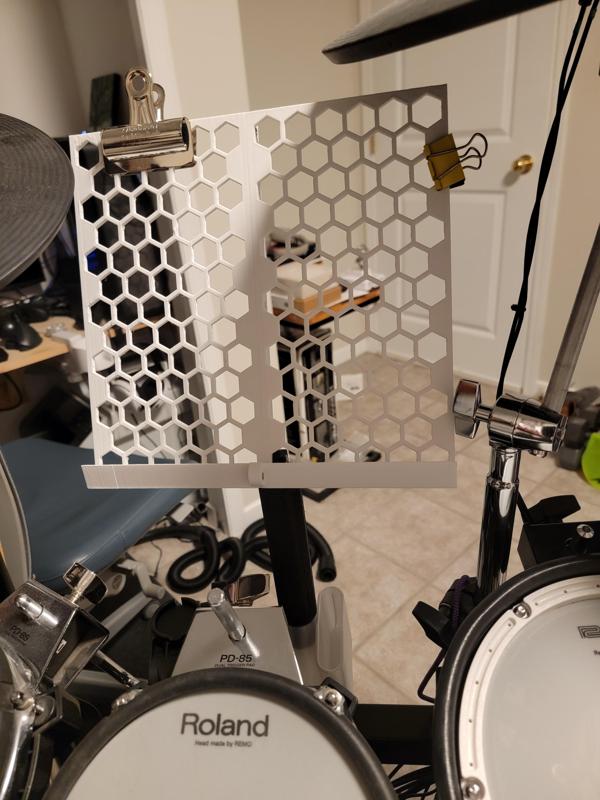 E Drum Music stand and drum stick holder (ROLAND, ALESIS, YAMAHA, other?)