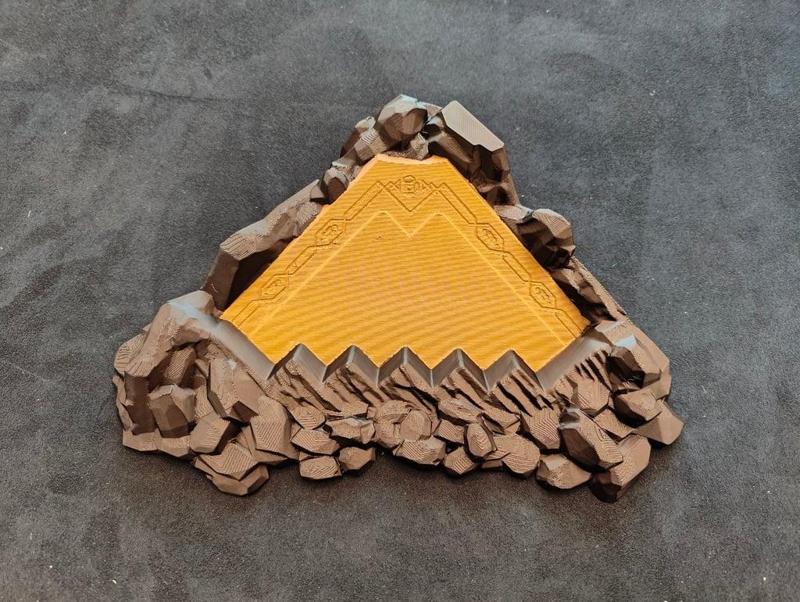 Colored Dice Miner Mountain - Cut down to fit the standard box