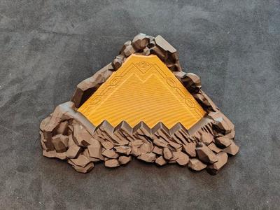 Colored Dice Miner Mountain - Cut down to fit the standard box