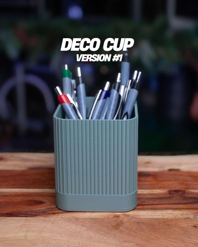Deco Cup Version 1 – Art Deco-Inspired Pen & Pencil Holder