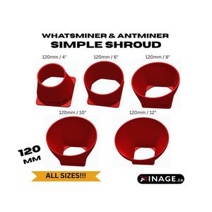 ASIC Simple Fan Shroud 120mm all sizes Whatsminer & Antminer