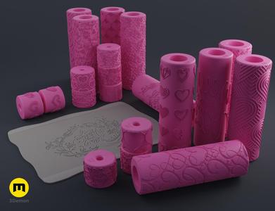 Valentine's Day Texture Rollers