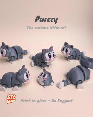 Cute articulated cat - Purccy no support